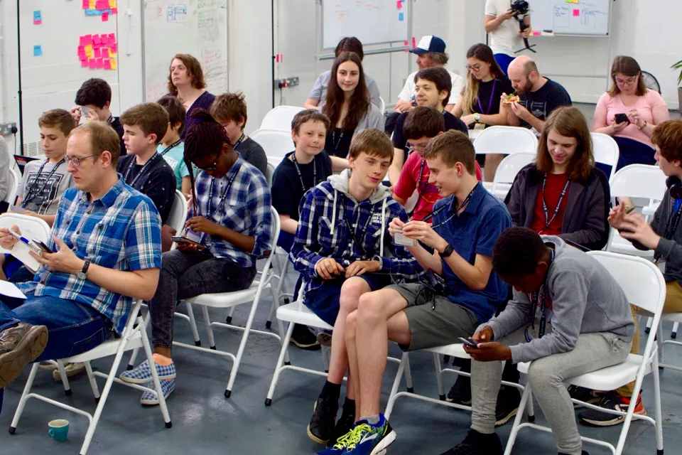 All participants, waiting on the presentations to begin